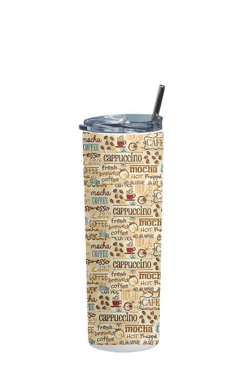 Coffee print tumbler
